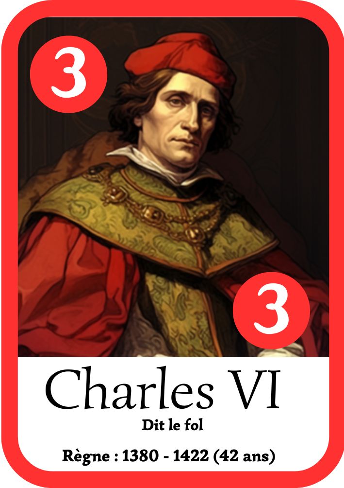 Charles VI Charles V, charles 6 dit le fou, le fol ou le bien aimé